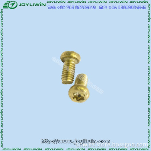 Precise machined and punching color optional brass screw for industrial products